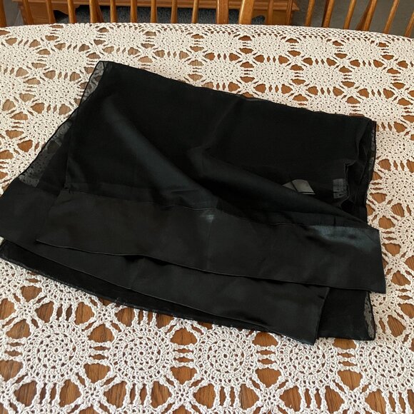 New with Tag A. Brod Fashion Accessories Black Sheer Scarf India - Picture 1 of 5